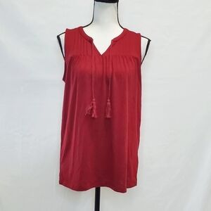 Sonoma sleeveless top with tassel neck ties